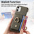 For iPhone 11 Litchi Leather Oil Edge Ring Card Back Phone Case(Green)