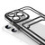 For iPhone 15 Pro Electroplating Frame Card Slot Phone Case(Black)