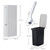 Bathroom Trash Can Toilet Brush Set Toilet Garbage Container(White)