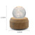 Girl Bedside Lamp Crystal Ball Wooden Base Music Box Charging Glow Rotating Night Light, Random Music(Dandelion)