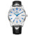 FNGEEN 2111 Men Simple Luminous Calendar Quartz Watch(Black Leather White Shell White Surface)