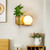 Wooden Bedside Wall Lamp Led Indoor Corridor Aisle Balcony Wall Lamp, Power source:  12W Tri-color Light(5026 Left)