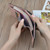 Simple Mini Vintage Flowers Short Women's Folding Wallet Coin Purse(Blue)