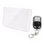 120mm 1 Gang Tempered Glass Panel Wall Switch Smart Home Light Touch Switch with RF433 Remote Controller, AC 110V-240V(White)
