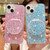 For iPhone 15 Pro Starry Sequin Round Mirror Stand Epoxy TPU Phone Case(Silver)