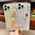 For iPhone 11 Pro Starry Sequin Love Gem Chain Epoxy TPU Phone Case(Yellow)