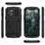 For iPhone 12 Pro Max R-JUST Shockproof Waterproof Dust-proof Metal + Silicone Protective Case with Holder(Black)