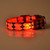 Plaid Pattern Rechargeable LED Glow Light Leads Pet Dog Collar for Small Medium Dogs, Size:S(Red)