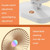 USB Lighting Fan Home Rotatable Dressing Table Fill Light Small Fan(Black White)