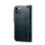 For iPhone 12 Pro Max Denior Oil Wax Cowhide Magnetic Button Genuine Leather Case(Dark Blue)