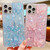 For iPhone 15 Pro Starry Sequin Crystal Butterflies Epoxy TPU Phone Case(Pink)