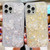 For iPhone 15 Pro Starry Sequin Crystal Butterflies Epoxy TPU Phone Case(Pink)