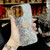 For iPhone 13 Starry Sequin Diamond Heart Epoxy TPU Phone Case(Blue)