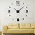 Bedroom Home Decoration Mirrored Number Frameless Large 3D DIY Wall Sticker Mute Clock, Size: 100*100cm(Black)