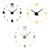 Bedroom Home Decoration Mirrored Number Frameless Large 3D DIY Wall Sticker Mute Clock, Size: 100*100cm(Black)