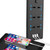 TB-T12 3000W 2m 4-USB Ports + 6-Jacks Multifunctional Flame-Retardant Socket With Switch(EU Plug)
