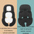 Baby Stroller Seat Cushion Safety Seat Protector Cushion, Color: Black White Baby Stroller Seat Cushion Safety Seat Protector Cushion, Color: Black White