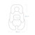 Baby Stroller Seat Cushion Safety Seat Protector Cushion, Color: Black White Baby Stroller Seat Cushion Safety Seat Protector Cushion, Color: Black White