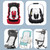Baby Stroller Seat Cushion Safety Seat Protector Cushion, Color: Black White Baby Stroller Seat Cushion Safety Seat Protector Cushion, Color: Black White