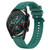 For Huawei Watch GT 42mm / 46mm Tire Pattern Silver Buckle Silicone Watch Band(Dark Green)