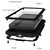 For iPhone 15 LOVE MEI Metal Shockproof Waterproof Dustproof Phone Case(Black)