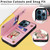 For iPhone 12 Pro Max Printed Double Buckle RFID Anti-theft Phone Case(Rose)