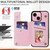 For iPhone 15 Printed Double Buckle RFID Anti-theft Phone Case(Blossoming Flowers)