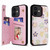 For iPhone 12 / 12 Pro Printed Double Buckle RFID Anti-theft Phone Case(Blossoming Flowers)