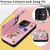 For iPhone 12 / 12 Pro Printed Double Buckle RFID Anti-theft Phone Case(Pastoral Rose)