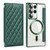 For Samsung Galaxy S22 Ultra 5G Shield Magsafe RFID Anti-theft Rhombus Leather Phone Case(Green) For Samsung Galaxy S22 Ultra 5G Shield Magsafe RFID Anti-theft Rhombus Leather Phone Case(Green)