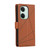 For OnePlus Ace 2V PU Genuine Leather Texture Embossed Line Phone Case(Brown)