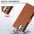 For iPhone 11 PU Genuine Leather Texture Embossed Line Phone Case(Brown)