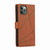 For iPhone 11 Pro Max PU Genuine Leather Texture Embossed Line Phone Case(Brown)