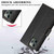 For iPhone 11 Pro PU Genuine Leather Texture Embossed Line Phone Case(Black)