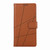 For iPhone 13 mini PU Genuine Leather Texture Embossed Line Phone Case(Brown)