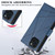 For iPhone 15 PU Genuine Leather Texture Embossed Line Phone Case(Blue)