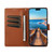 For iPhone 14 Pro Max PU Genuine Leather Texture Embossed Line Phone Case(Brown)