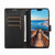 For iPhone 13 Pro Max PU Genuine Leather Texture Embossed Line Phone Case(Black)