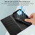 For iPhone 13 Pro Max PU Genuine Leather Texture Embossed Line Phone Case(Black)
