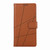 For iPhone 14 PU Genuine Leather Texture Embossed Line Phone Case(Brown)