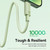 Baseus USB to 8 Pin Fast Charging Data Cable, Cable Length:1m(Green)