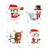 10089D Santa Claus Christmas Theme Building Blocks Small Particles Puzzle Toy