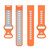 For Fitbit Charge 6 Two Color Silicone Watch Band(Orange Grey)