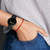 For Google Pixel Watch 2 Solid Color Silicone Watch Band, Size:S Size(Black)