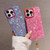 For iPhone 15 Shell Texture Crossbody Pearl Chain TPU Hybrid Acrylic Phone Case(Rose Red)