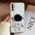 For Samsumg Galaxy S23 FE 5G Electroplating Astronaut Holder Phone Case(White)