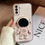 For Samsumg Galaxy S23 FE 5G Electroplating Astronaut Holder Phone Case(Pink)