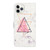 For iPhone 11 Pro Max Oil Embossed 3D Drawing Leather Phone Case(Triangular Marble)