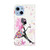 For iPhone 15 Oil Embossed 3D Drawing Leather Phone Case(Flower Fairy)