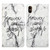 For iPhone XS Max Oil Embossed 3D Drawing Leather Phone Case(Words Marble)